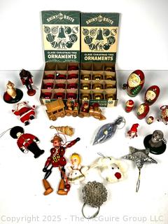 Collection of Christmas Decorations Including Two (2) Boxes of Shiny Brite