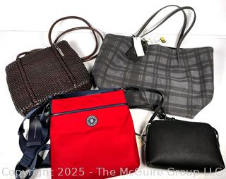 Four (4) Handbags, Three New with Tags