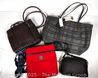 Four (4) Handbags, Three New with Tags