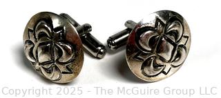 Hand Stamped Sterling Silver Men's Cufflinks