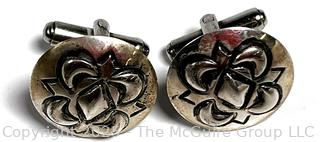 Hand Stamped Sterling Silver Men's Cufflinks
