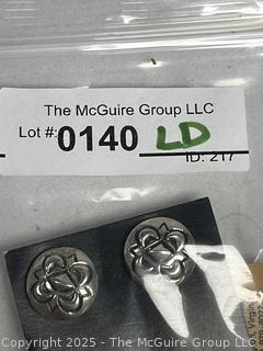 Hand Stamped Sterling Silver Men's Cufflinks
