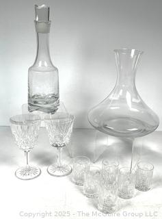 Collection of Clear Crystal Barware. 