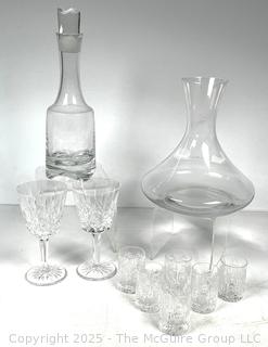 Collection of Clear Crystal Barware. 