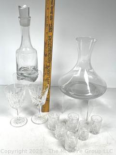 Collection of Clear Crystal Barware. 