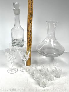 Collection of Clear Crystal Barware. 