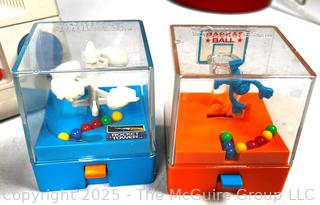 Hand-Held Games Including Puzzles, Sound Gizmo, The Etch A Sketch Animator, Travel Battleship, TOMY and Electronic Pinball, Untested