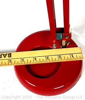 Corded Red Adjustable Swing Arm Drafting Lamp