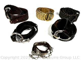 Six (6) Womens Belts New with Tags