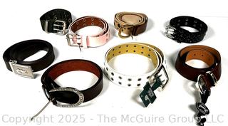 Eight (8) Women's Belts 