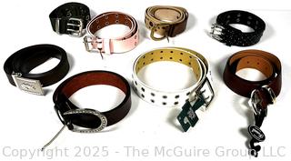 Eight (8) Women's Belts 