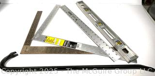 Level, Ruler, Squares and Crow-Bar Hand Tools