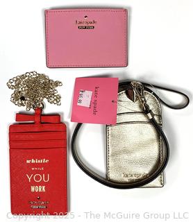 Three (3) Kate Spade Travel Lanyard Card Cases New with Tags
