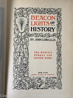 Leather Bound, Beacon Lights of History by John Lord Volume V The Middle Ages, 1883 Book