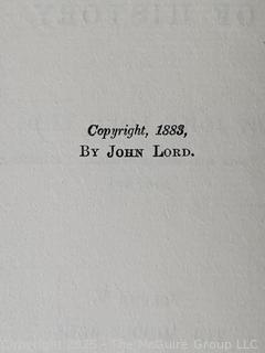 Leather Bound, Beacon Lights of History by John Lord Volume V The Middle Ages, 1883 Book