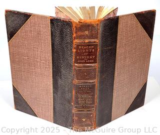Leather Bound, Beacon Lights of History by John Lord Volume V The Middle Ages, 1883 Book