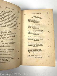 Leather Bound Works of Horace with English Notes Critical and Explanatory by Charles Anthon 1872, Book