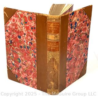 Leather with Marbled Paper Bound Birds of Passage by Henry Wadsworth Longfellow, 1891 Book