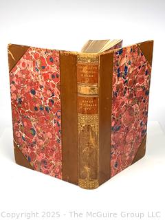 Leather with Marbled Paper Bound Birds of Passage by Henry Wadsworth Longfellow, 1891 Book