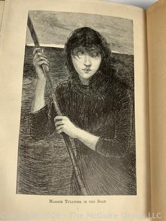 Leather Bound with Marbled Paper The Mill on the Floss by George Eliot  
