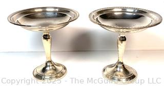 Two (2) Gorham Weighted Sterling Silver Pedestal Dishes. 