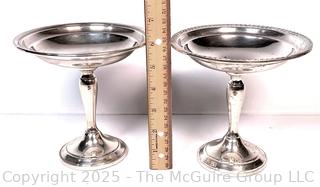Two (2) Gorham Weighted Sterling Silver Pedestal Dishes. 