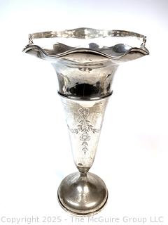 Dulin And Martin Sterling Silver Tall Basket w/ Reinforced Base