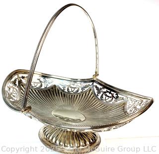 Victorian Silver Plated Bride's Basket 