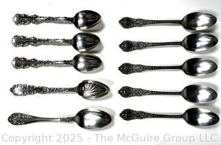 Ten (10) Sterling Silver Teaspoons (169 Grams) 
