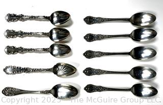 Ten (10) Sterling Silver Teaspoons (169 Grams) 
