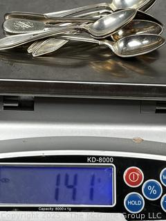 Ten (10) Sterling Silver Teaspoons (141 Grams)