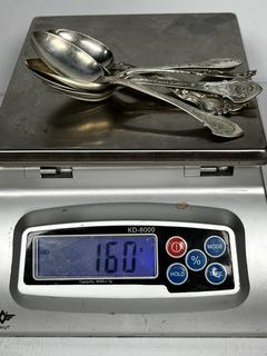 Eight (8) Sterling Silver Teaspoons. 160 Grams