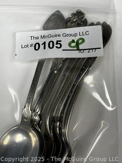 Eight (8) Sterling Silver Teaspoons. 160 Grams