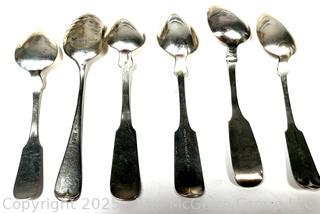 Six (6) Sterling Silver Teaspoons. 105 Grams