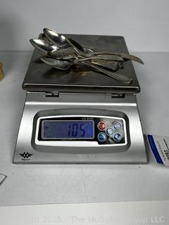 Six (6) Sterling Silver Teaspoons. 105 Grams