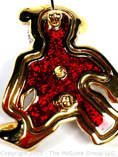 Swarovski Crystal and Enamel Teddy Bear Brooch