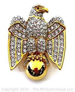 Collection of Patriotic Costume Jewelry Including Swarovski Crystal Eagle Brooch