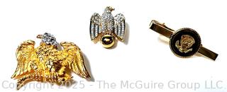 Collection of Patriotic Costume Jewelry Including Swarovski Crystal Eagle Brooch