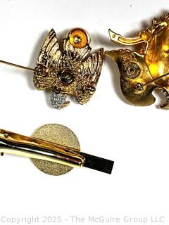 Collection of Patriotic Costume Jewelry Including Swarovski Crystal Eagle Brooch