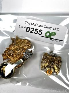 Collection of Patriotic Costume Jewelry Including Swarovski Crystal Eagle Brooch