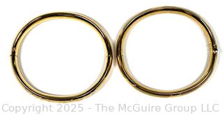 Two (2) Gold Plated Bangle Bracelets