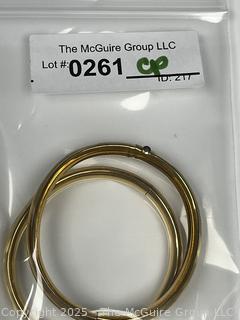 Two (2) Gold Plated Bangle Bracelets