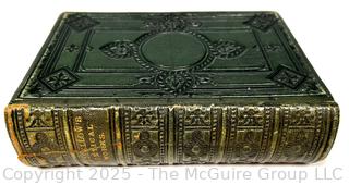 Gilt and Leather Bound Poetical Works by Henry Wadsworth Longfellow by William P Nimmo 1864 Book
