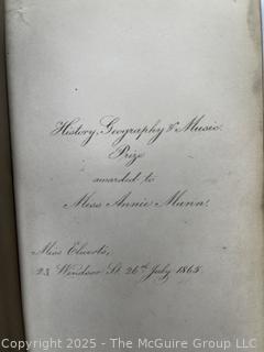 Gilt and Leather Bound Poetical Works by Henry Wadsworth Longfellow by William P Nimmo 1864 Book
