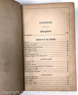 Gilt and Leather Bound Poetical Works by Henry Wadsworth Longfellow by William P Nimmo 1864 Book
