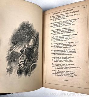 Gilt and Leather Bound Poetical Works by Henry Wadsworth Longfellow by William P Nimmo 1864 Book
