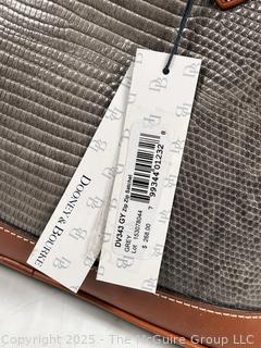 Dooney & Bourke Grey Zip Zip Satchel Handbag, New with Tags