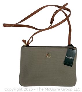 Khaki Ralph Lauren Bainbridge Crossbody Handbag, New with Tags
