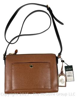 Ralph Lauren Brown Newbury Crossbody Handbag, New with Tags