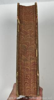 The Life and Adventures of Martin Chuzzlewit by Charles Dickens in Leather Binding with Marbled Cover, Book